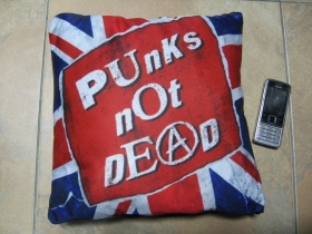 Punks not Dead, vankúšik cca.30x30cm 100%polyester